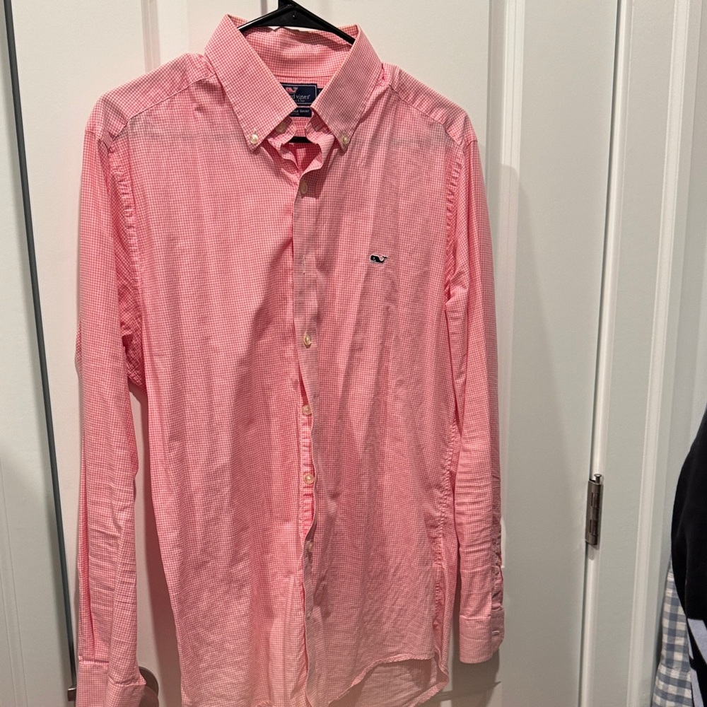 Vineyard Vines Light Pink Casual Button-Down Shirt